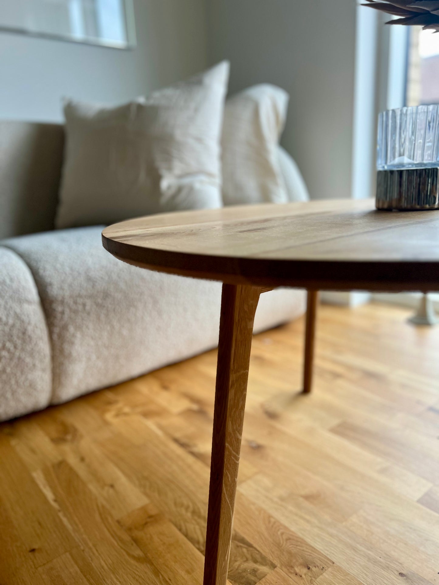 Sofa -Rundbord Egetræ